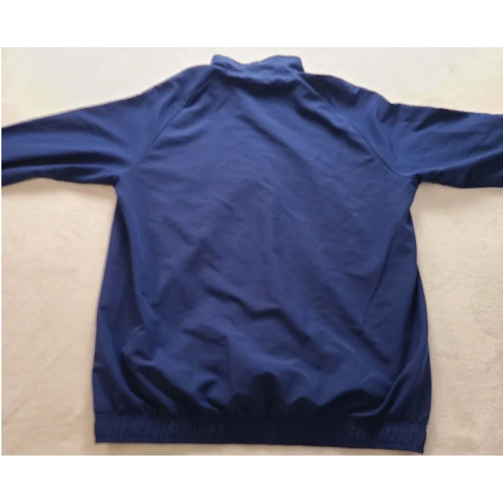 Adidas‎ Navy Blue Full Zip Track Jacket Orange Number 34 Mesh Lined Men's Large